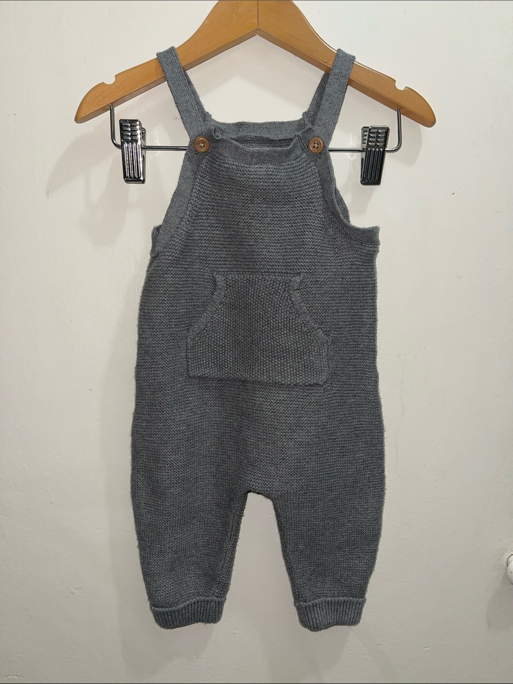 🌈 Little Planet Carter’s Organic Knit Overalls Cotton romper Grey Sz 6M